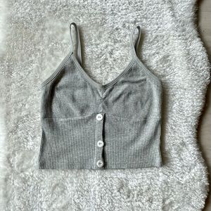 Grey Cropped Tank